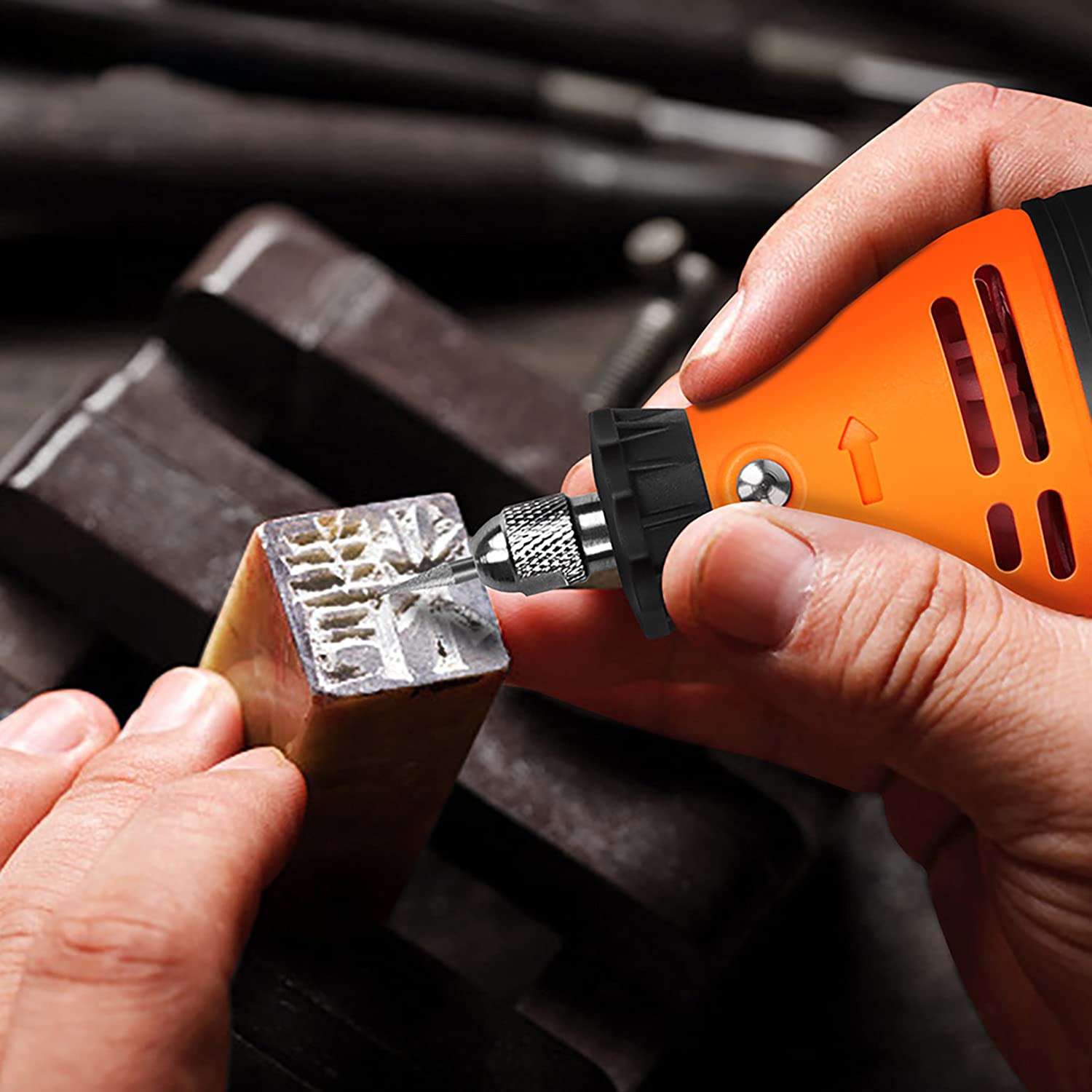 Mini Amoladora Eléctrica Multiherramienta Eje Flexible Velocidad Variable Drill Taladro Herramienta Rotativa para Grabar, Cortar, Lijar, Pulir, Taladrar