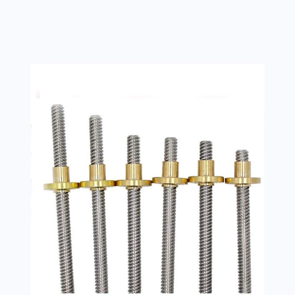 Seidenstange, 1 Stück T10 Trapezgewindespindel mit Mutter, 8 mm Steigung, 100–800 for 3D-Drucker(100mm)
