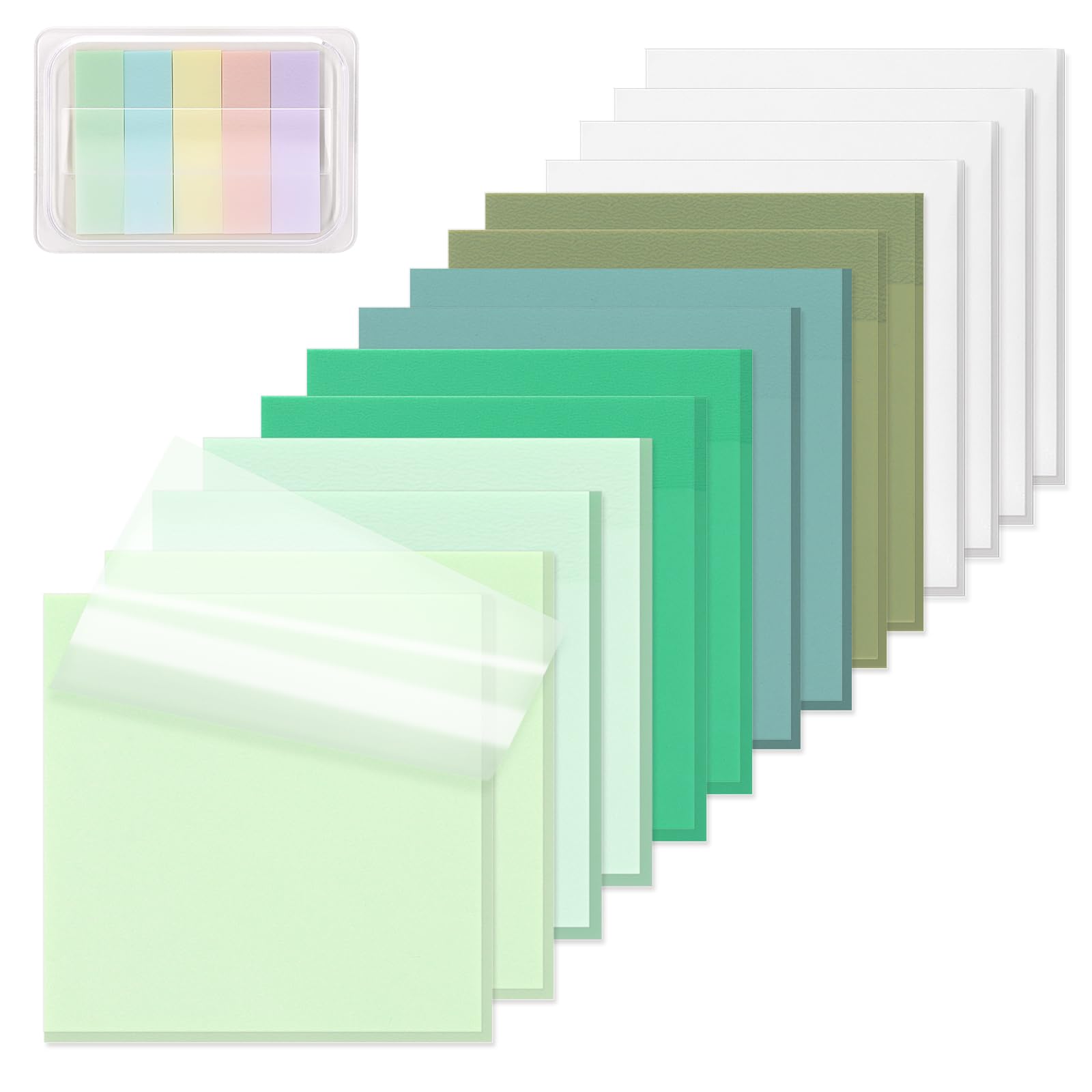 ‎SYMDROMIA Transparent Sticky Notes, 3"x3" Clear Post Translucent Sticky Notes with See Through Self-Adhesive Sticky Pads for Office School College