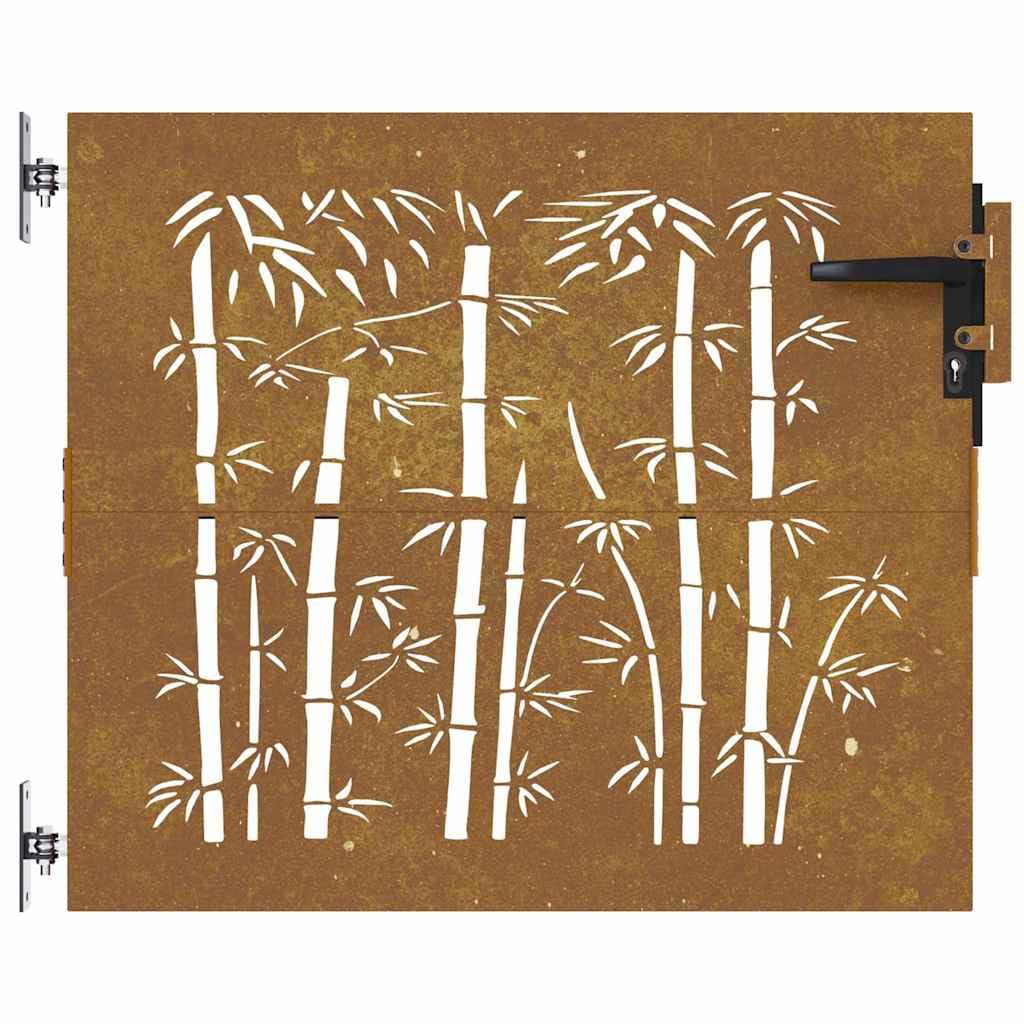 Portal de jardín 85x75 cm Acero corten Diseño Bambú