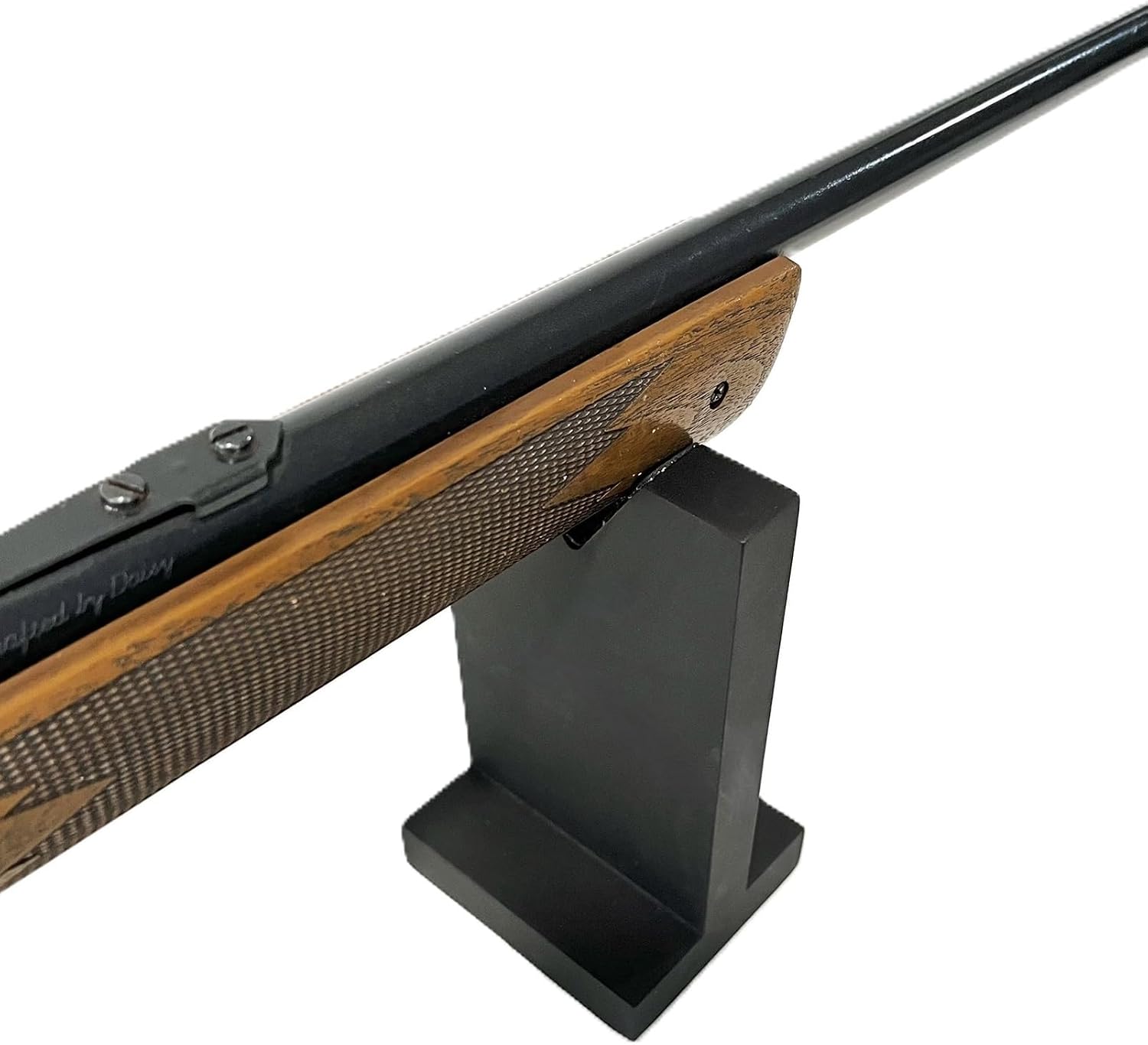 Ebony Rustic Wood Gun V Top Display Stands, display stands for rifles, long guns, firearms, weapons and collectables, for Displays, Shows, and Exhibits. WGS-5K