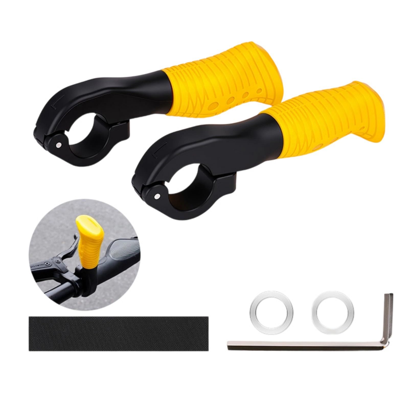 BWANGIAO Bicycles Extension Handlebar Mountain Bike Deputy Handle Nonslip Handle Rod Ends Grips Cycling Accessories Easy to Insta