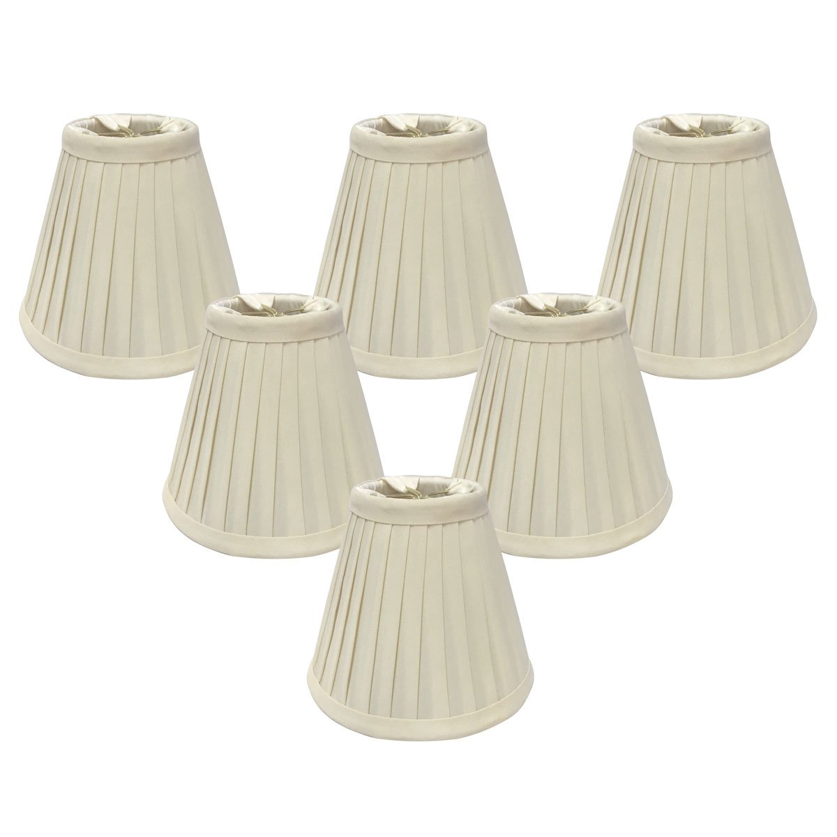 Royal Designs CS-841EG-6 abajur, pliseli, yakl. 15,2 x 15,2 cm, yumurta kabuğu renkleri