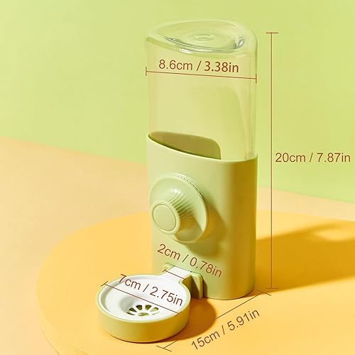 Miniatura 6 de Botella de agua para conejo, 600ml21oz, dispensador de agua colgante, alimentador, jaula, cajón, caseta, conejito, cachorro, gato, chinchilla,