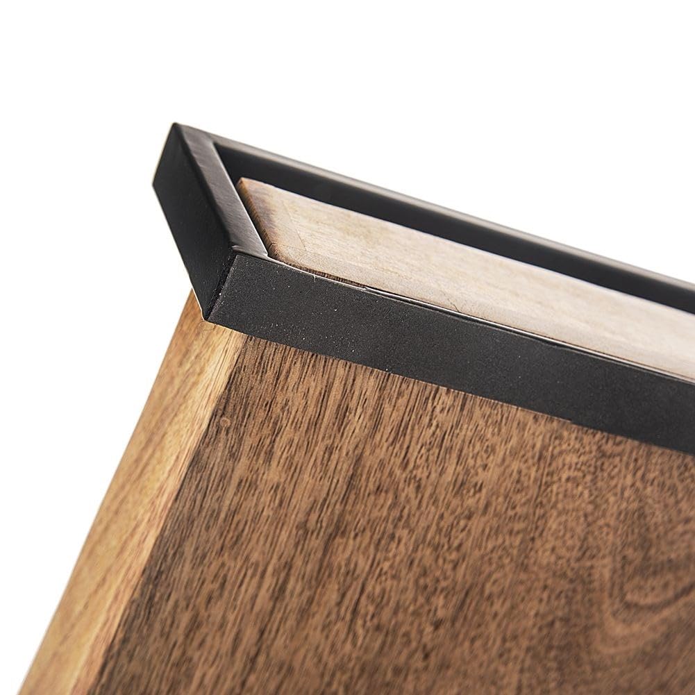 Cheqo® 2 Stuks - Trendy Dienbladen - Hout & Metaal - Industriële Stijl