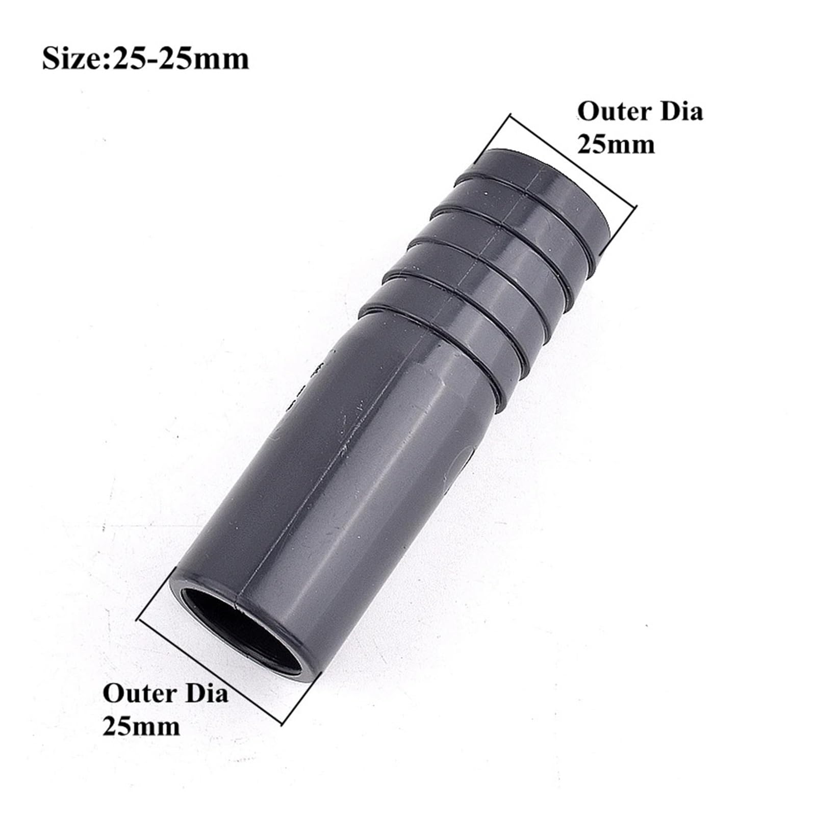 Conector de PVC for Manguera de riego de jardín, Adaptador for Sistema de riego, Accesorios de unión de tuberías de Agua, 1/5 Piezas, 20/25-8/10/12/14/16/19/20/25 mm(O.D 25-25mm,5pcs)