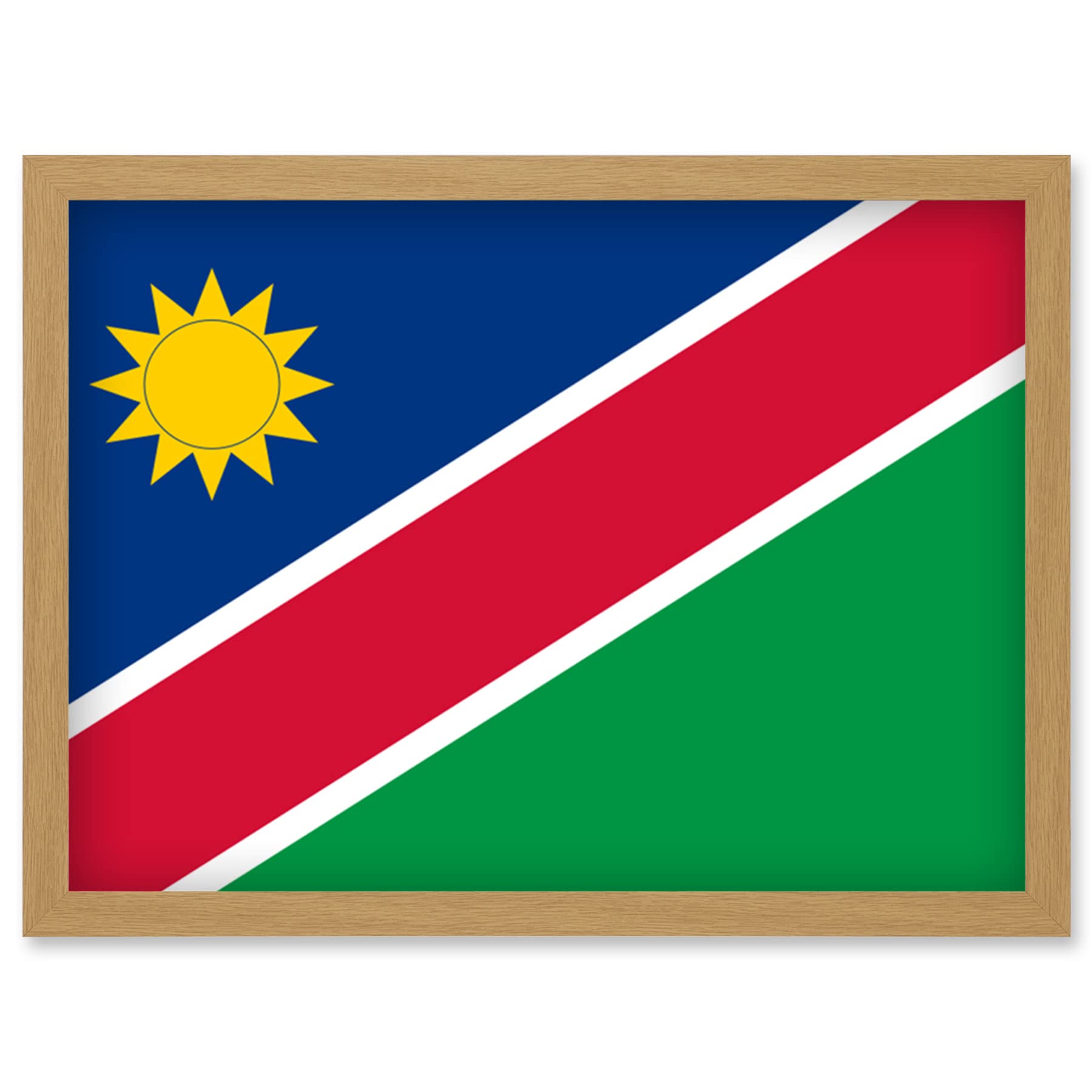 Artery8 Namibia National Flag Patriotic Vexillology World Flags Country Region Poster Artwork Framed Wall Art Print A4