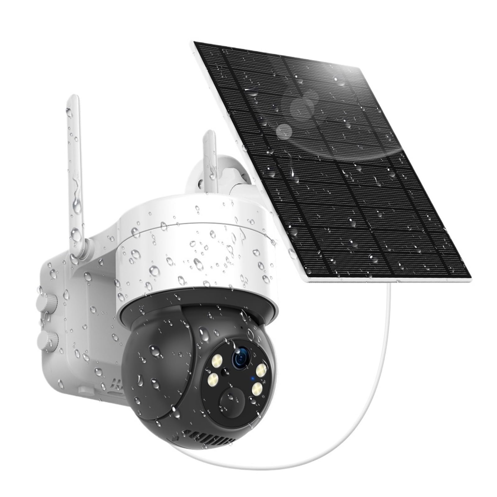 JVDDI WIFI 3MP IP65 Waterproof Human Tracking Full Color Night Vision Surveillance Smart Security Solar CCTV IP Camera(Camera)