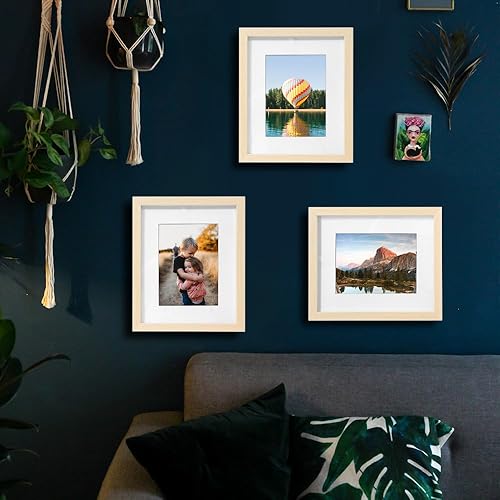 Miniatura 8 de Kilarero Juego de 6 portarretratos de 8 x 10, hechos de madera maciza cubierta por plexiglás de 5 x 7 pulgadas con paspartú o de 8 x 10 pulgadas sin