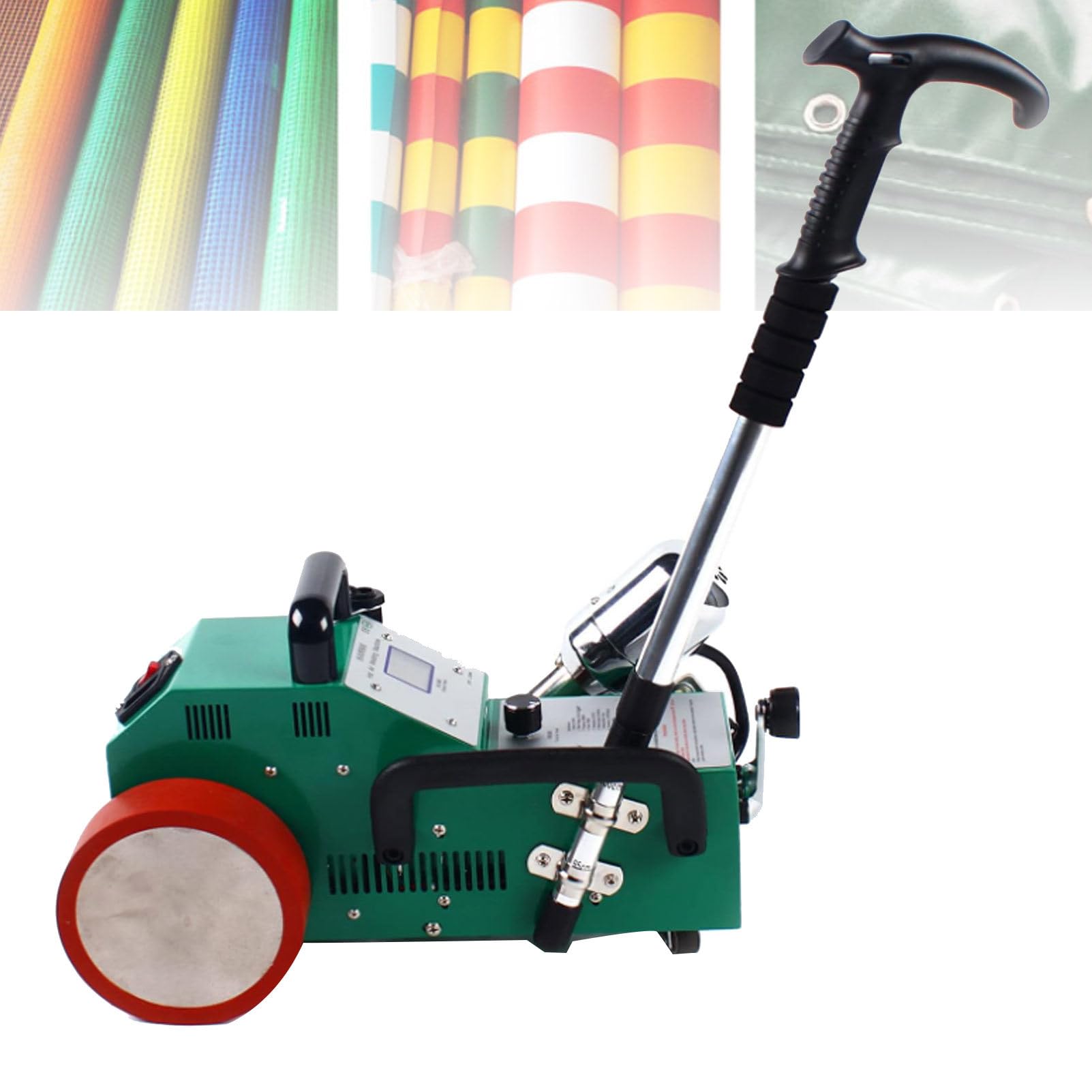 KJZQXYX Automatic PVC Banner Welder, Hot Air Welding Machine,with LCD Display & Wheels, 20-680°C Heat Jointer Plastic Fabric Welder,for Industry