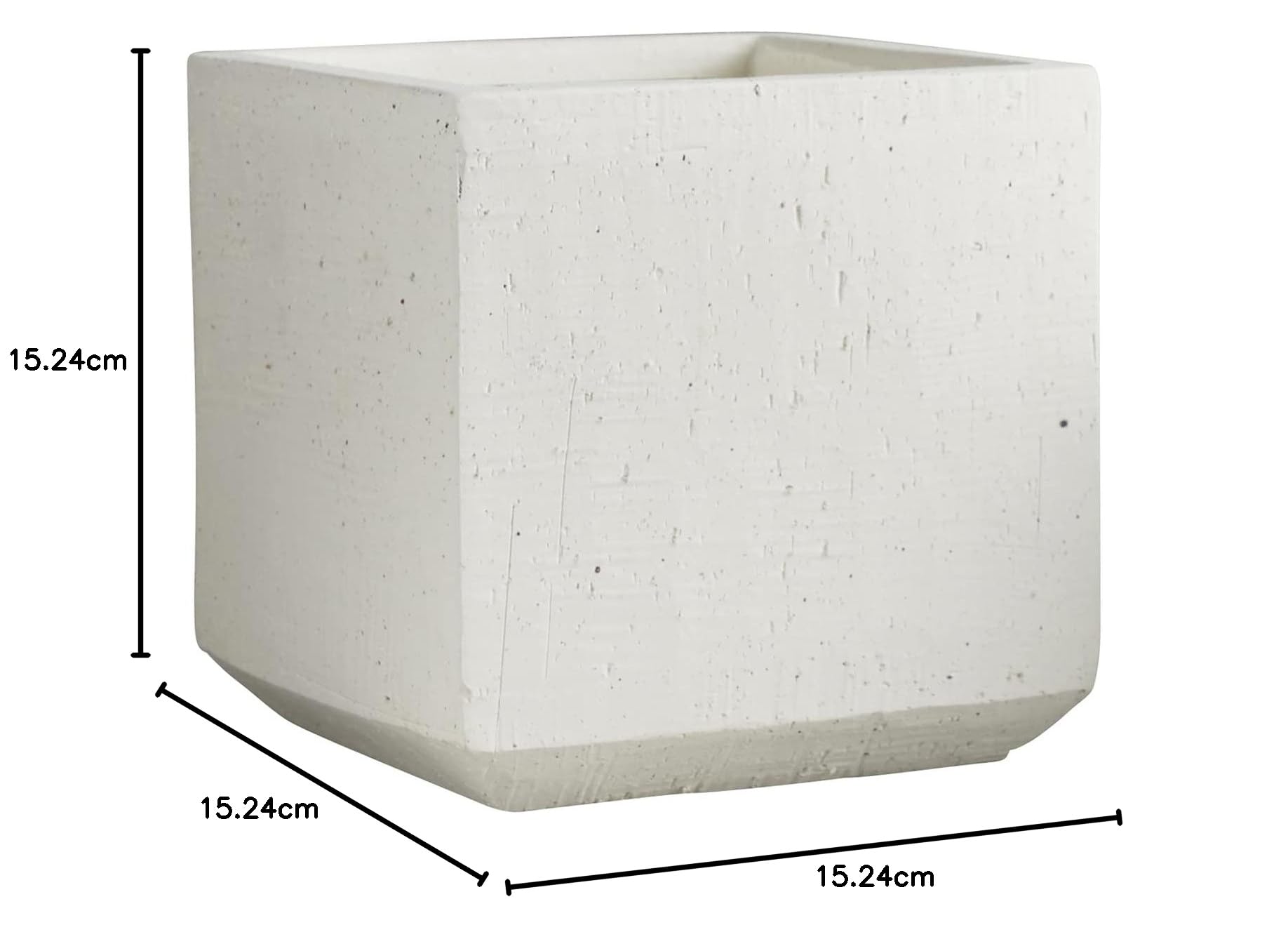 47th & Main Keramik-Übertopf Mid-century Design – Blau Glasiert, Rautenförmig, 15,2 Cm, Für Sukkulenten & Deko