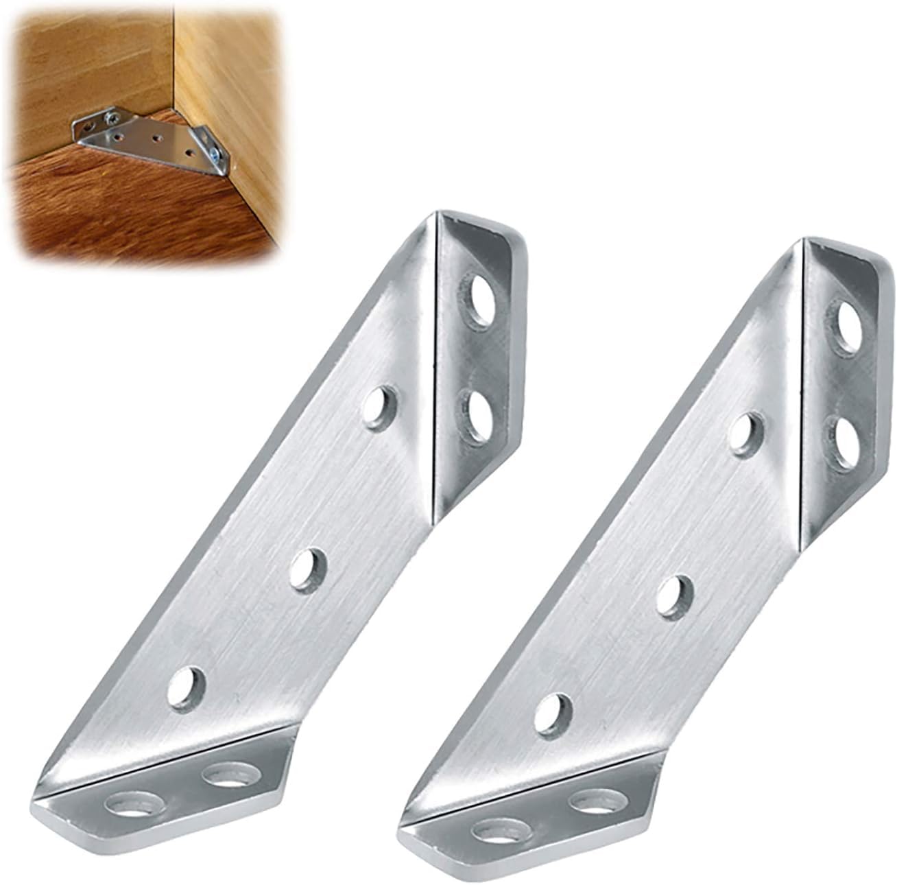 Bracket, Angle Brace, Shelf Bracket, L-Shaped for Wooden Cabinet Furniture