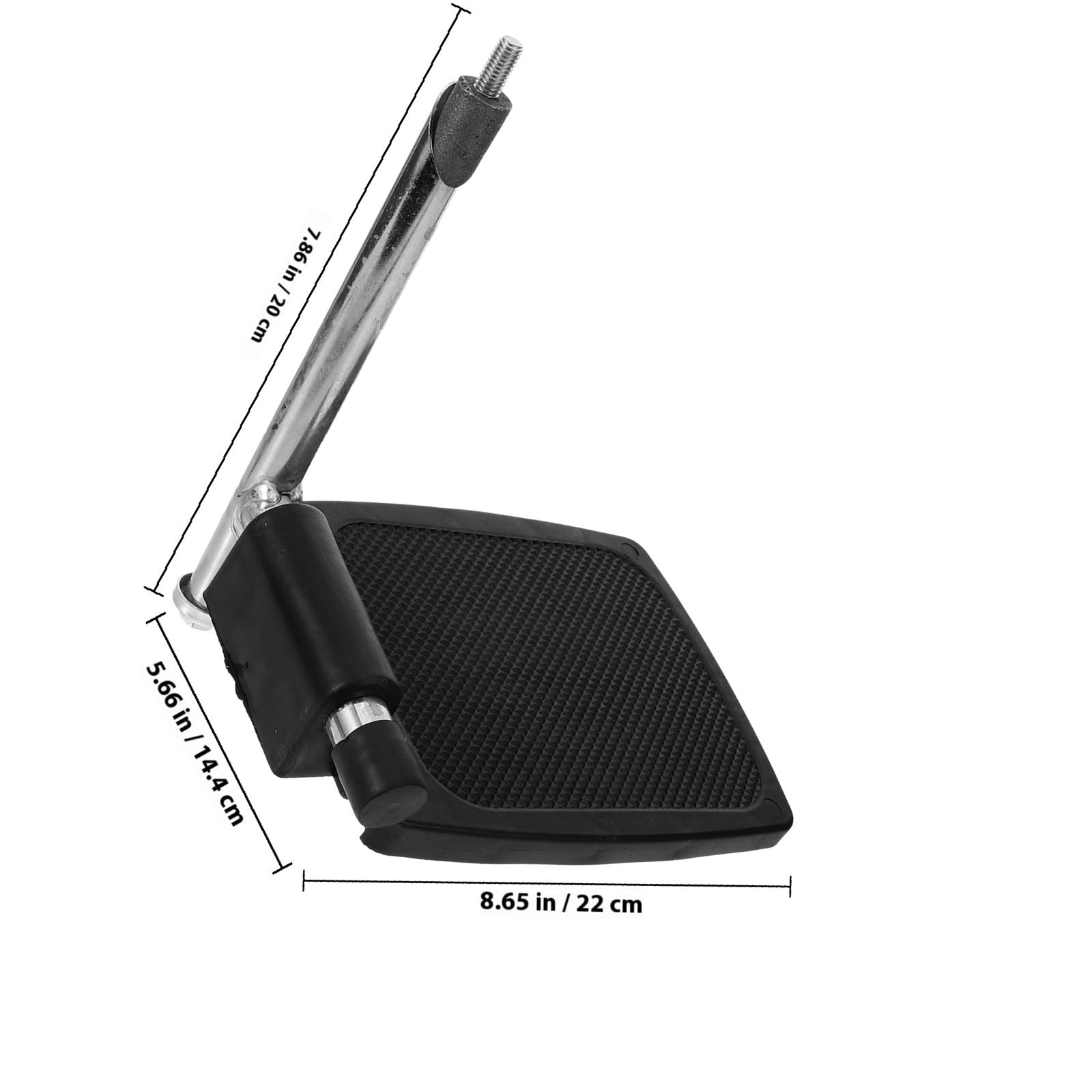 Reposapiés resistente para silla de ruedas con poste de soporte de aleación de aluminio, pedal de repuesto diseñado para reducir la carga del cuidador y la fuerza física, adecuado para