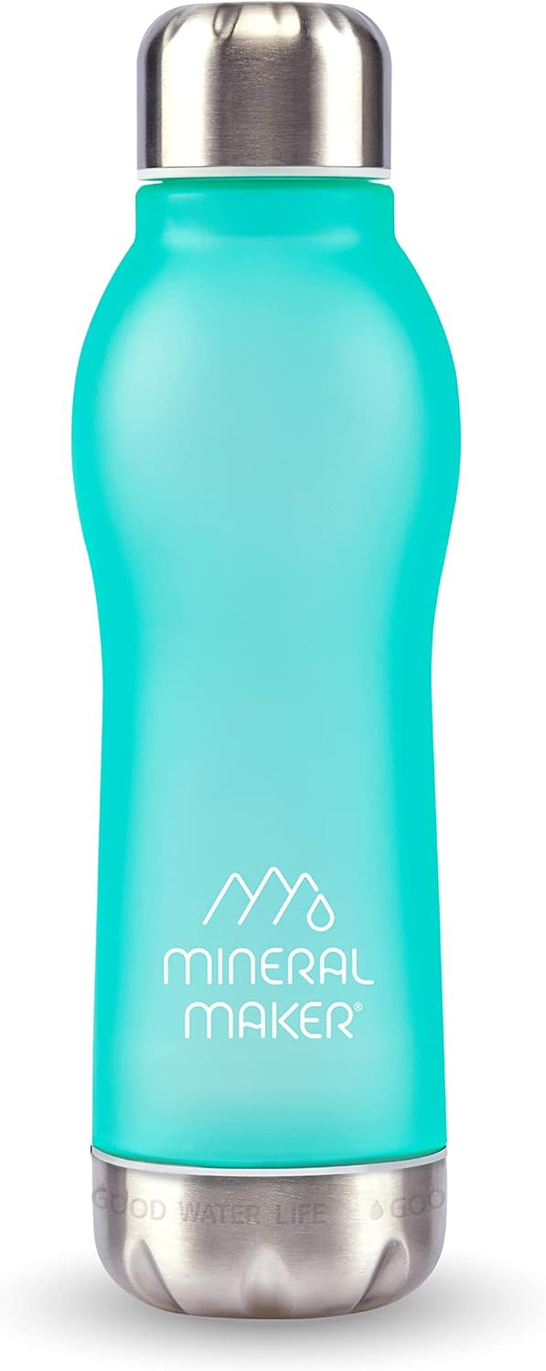 Magnesium Upgrade Alkaline Ion Mineral Water Bottle- 99.9% Pure Natural pH Water BPA Free Tritan Tumbler Coffee Sport Travel Office Outdoor Activities 500ml/16.90Oz (MINT)