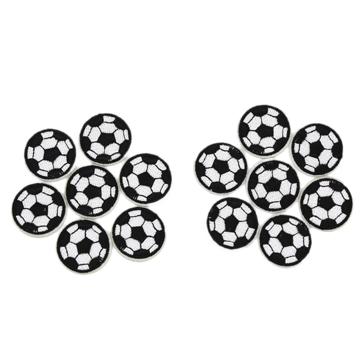 10 Piezas Parches Bordados de Fútbol Pequeños para Ropa, Tejido