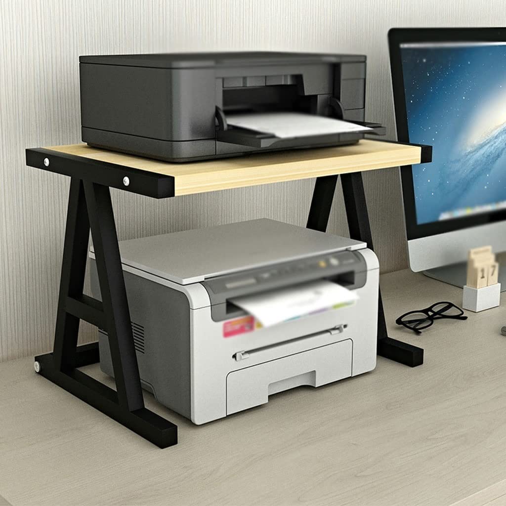 Stand di Stampa per Ufficio Metal Frame Desktop Stand Stampante 2 Multifunzione Multifunzione Scrivalo stampante for la camera da letto Office Stand di scansione della macchina for fax (bianco) Staffa