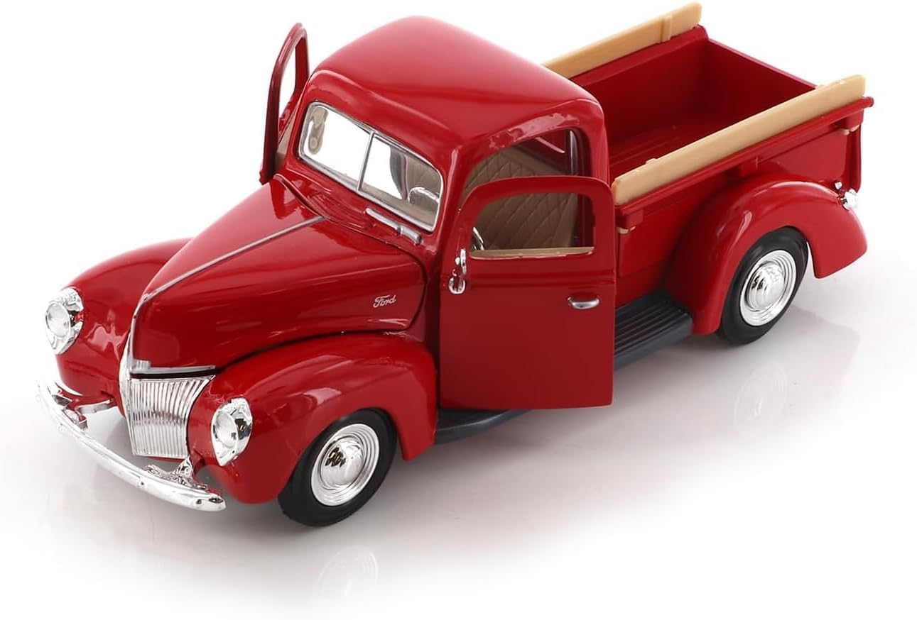 1940 Pickup Truck Red 1/24 Diecast Model Car by Motormax 73234r