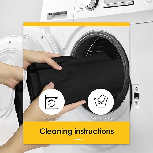 Miniatura 5 de Eliamo Paquete de 6 manteles redondos de poliéster de 60 pulgadas de diámetro, para bodas, fiestas, camping (negro)