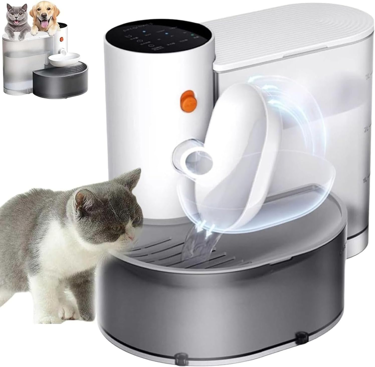 Smart Pet Water Fountain, Cat Water Fountain, 3L/100oz Large Capacity Wireless, Removable Ultra Silent Automatic Water Feeder Long Endurance Large Capacity Pet Water Dispense for Many Pets Smart Pet Water Fountain, Cat Water Fountain, 3L/100oz Large Capacity Wireless, Removable Ultra Silent Automatic Water Feeder Long Endurance Large Capacity Pet Water Dispense for Many Pets