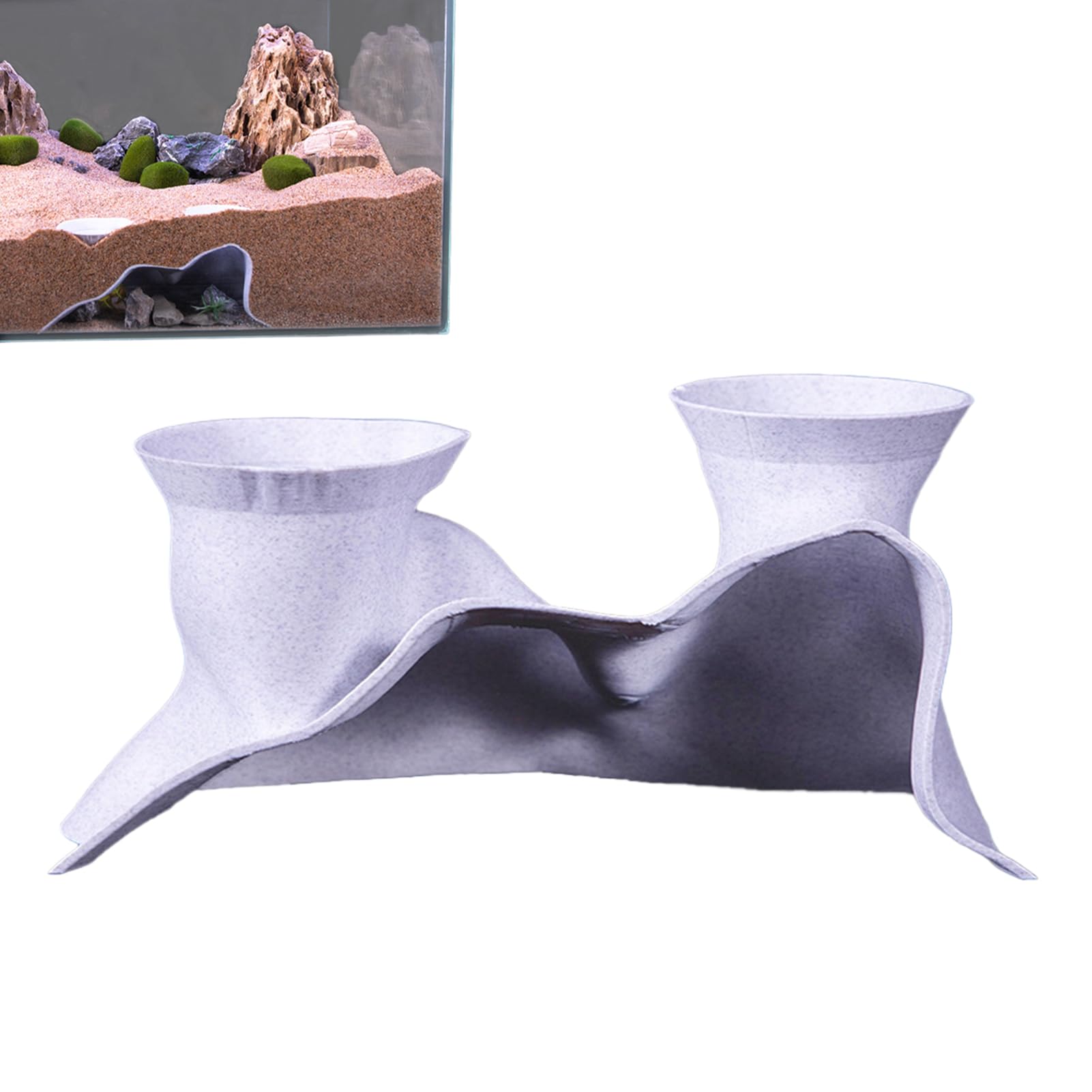 Aquarium Underground Tunnel - Aquarium Cave Tunnel Fish & Shrimp Hideoutt | Shrimp Shelter Underwater Viewing Tube | Curved Tank Accessories For Betta Fish Shrimp Environment