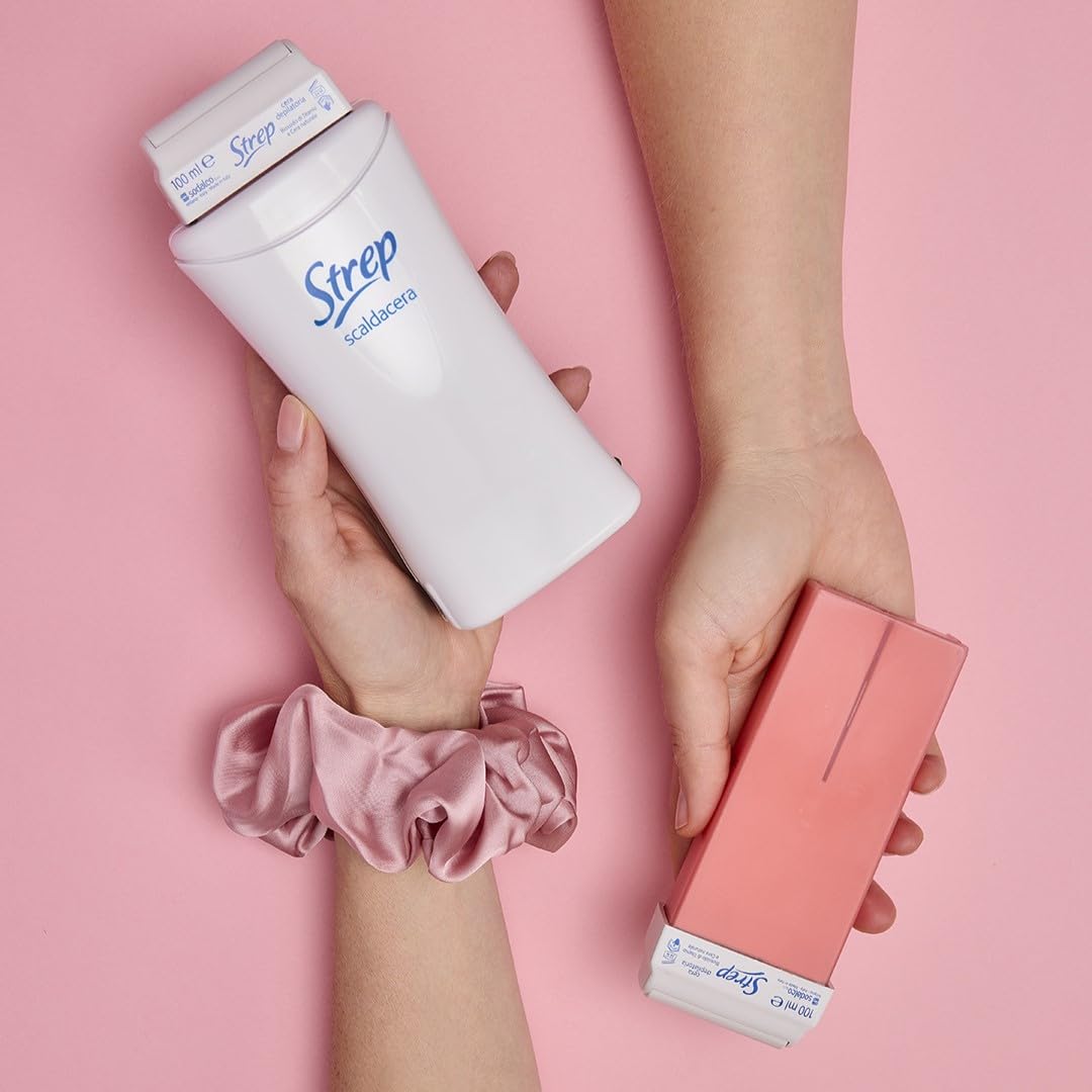 Strep - Scaldacera Elettrico, Kit Epilazione professionale e di Lunga Durata, inclusi una Ricarica di Cera e 15 Striscette - 3