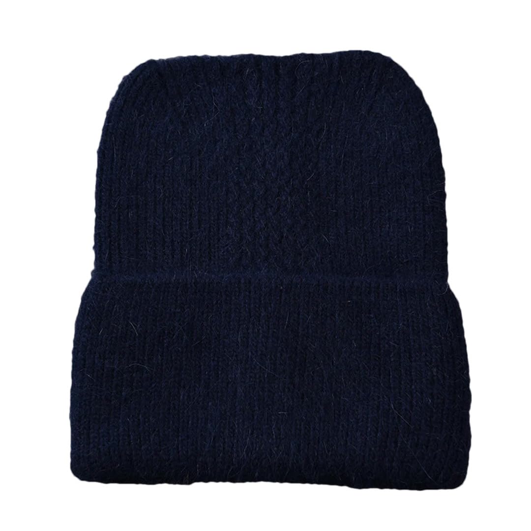 Wvapzxx Chapeau D'hiver Pour Femmes Bonnet À Cheveux Longs Mélange De Cachemire Bonnets Tricotés Casquette Fille Chapeau Mignon Avec Oreilles