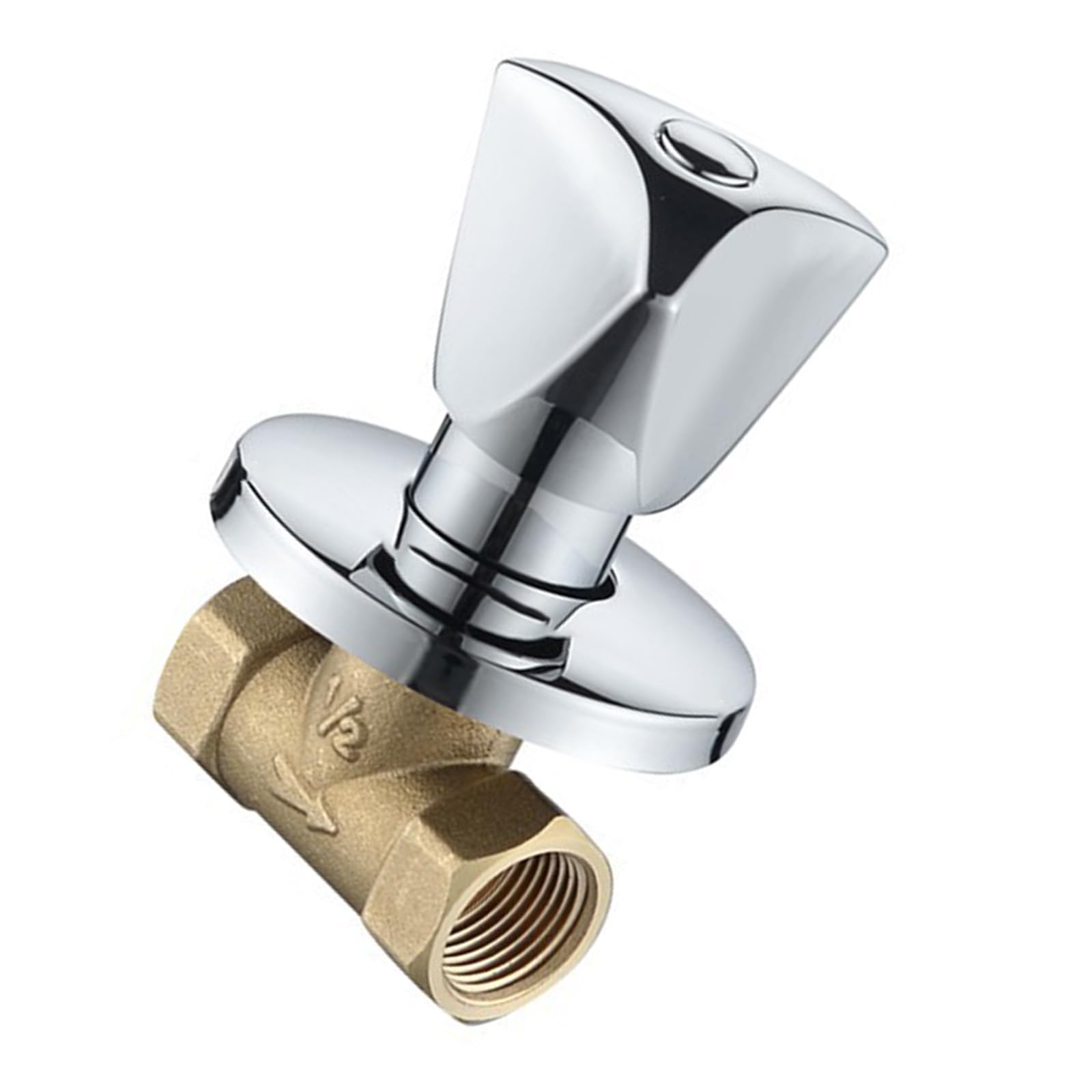 Kokdid C Bathroom Shower Brass Junction Water Flows Ontrol Valves Straight Shuts-Off Angles Valves Bath Water Tap Accessory Shower Regulator