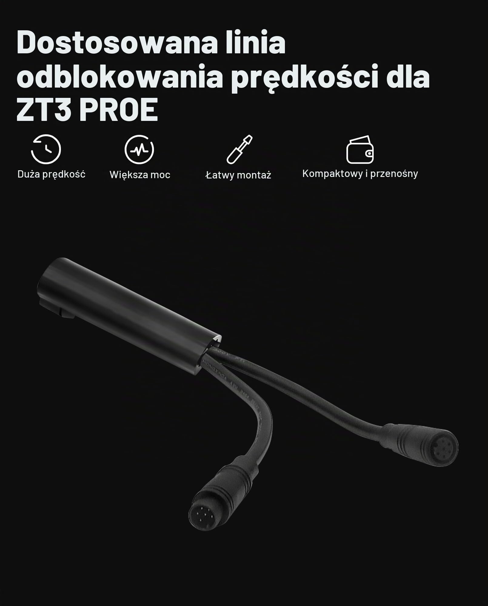 Kabel zwalniający maksymalną prędkość 40 km/h dostosowany do Segway Ninebot ZT3 PROE, akcesoria do linii prędkości 40 km/h