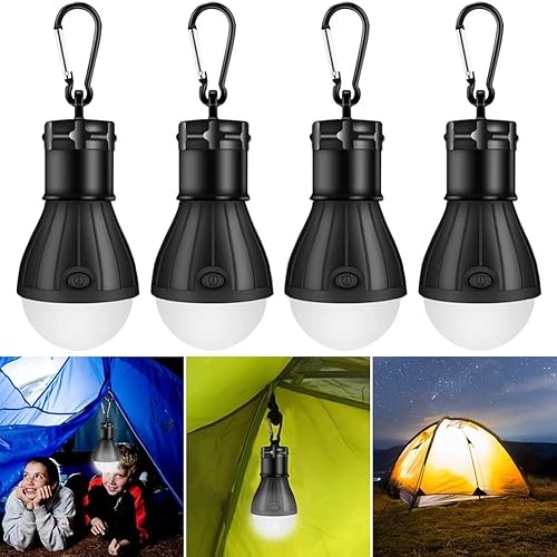 Miniatura 1 de KIPIDA Linterna LED para tienda de campaña, bombilla de emergencia portátil impermeable para exteriores, linterna colgante con gancho de clip,
