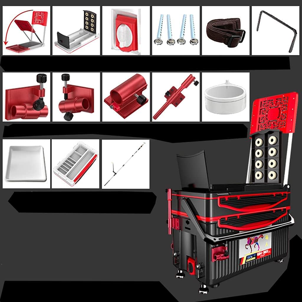 Fishing Tackle Box Ultra-Light Installation-Free Complete Set Multi-Functional Man Fishing Box Fishing Tackle Storage box53 30 37cm