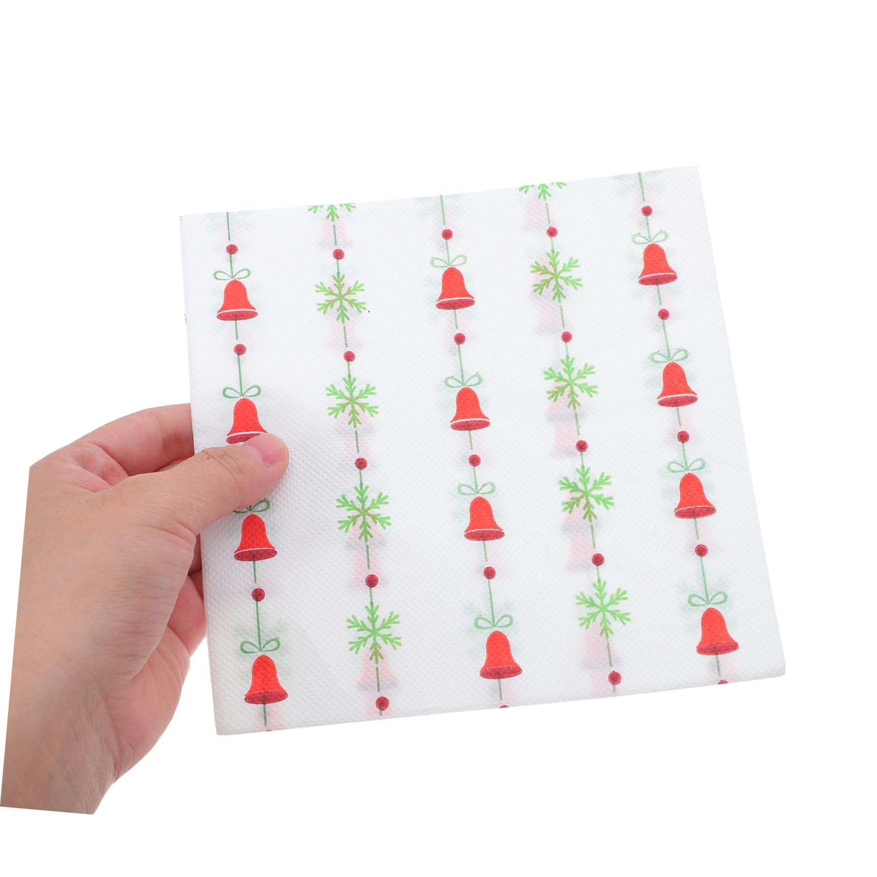 FOMIYES 120pezzi Tovaglioli di Carta Natalizi Rossi Motivo Campane Tovaglioli Usa e Getta per Feste di Natale da Tavolo per Unità