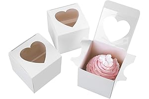 ONE MORE 4x4x4 White Cupcake Boxes