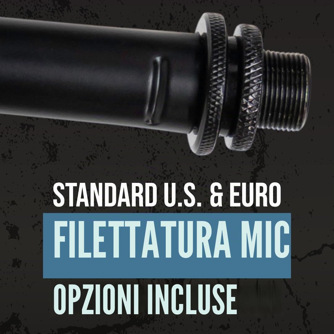 Shure by Gator, Asta Microfonica Compatta e a Basso Profilo con Braccio a Sezione Singola; (SH-DESKTOP2)