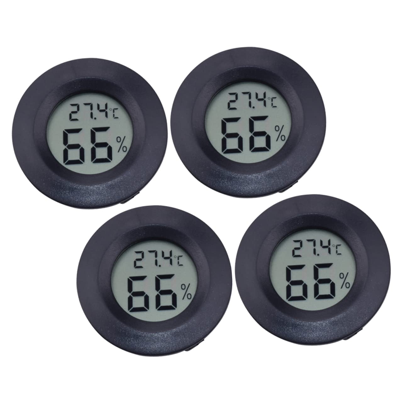 UPKOCH 3 Set Termometro Rettile Monitor Dell'acquario umidità Igrometro Digitale Terrario Vivaio Casa Accessori Misuratore di Temperatura Digitale Black 4 Pezzi*3