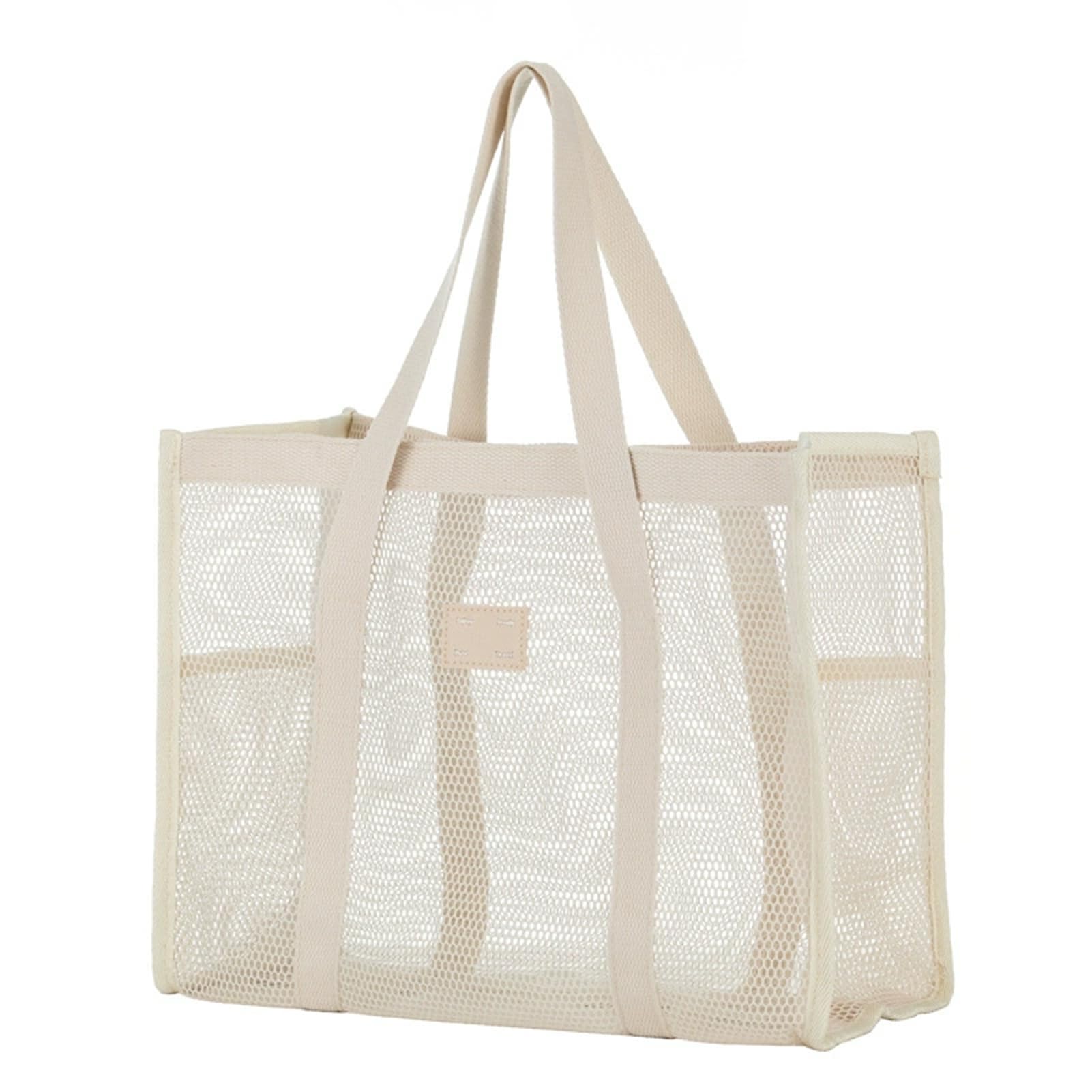 matumou Mesh Beach, Lightweight Large Capacity Storage, Hollow-Out Quick Drain Ultra Light Tote for Travel Toiletry