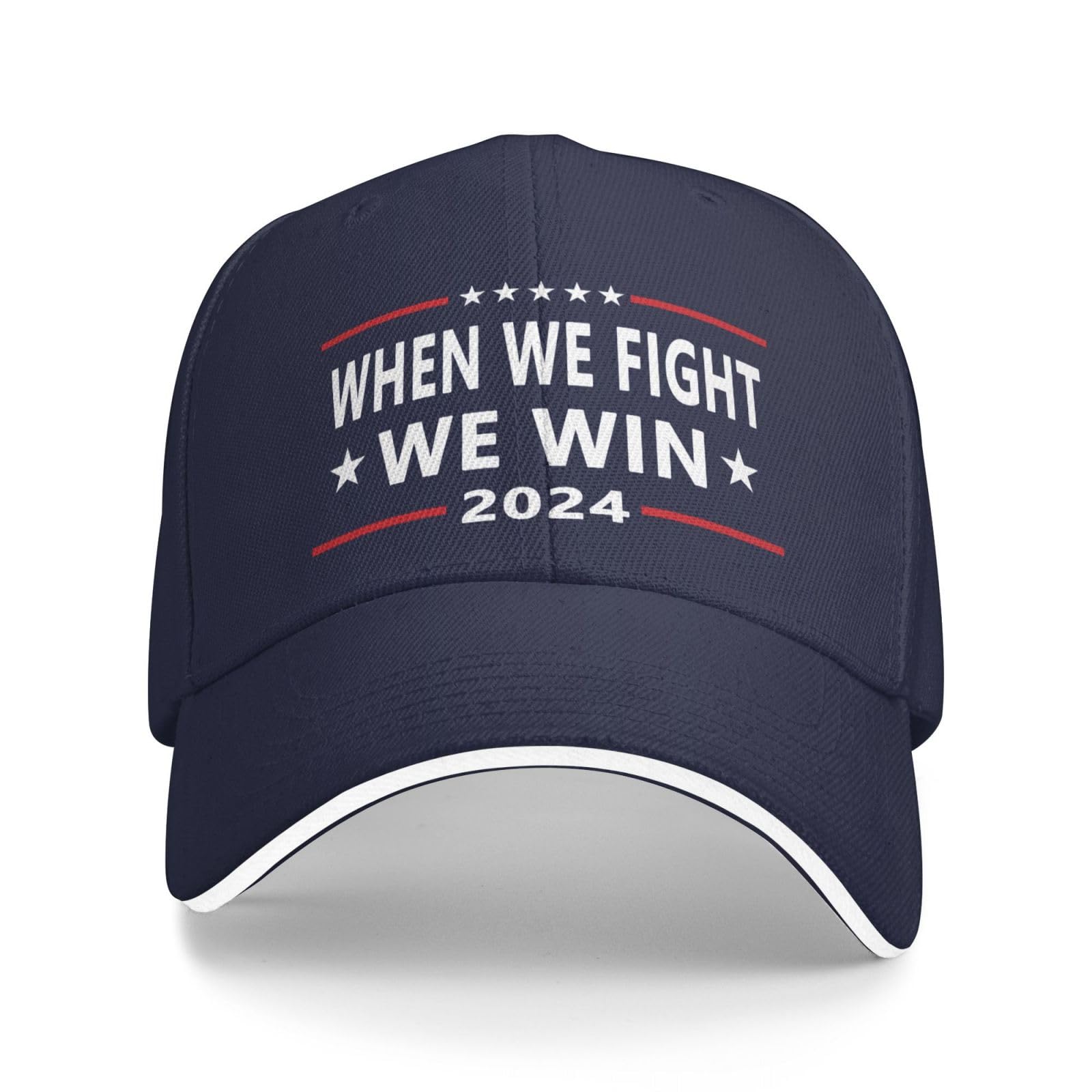 When We Fight We Win Kamala Harris 2024 Flag for President 47th Baseball Cap hat