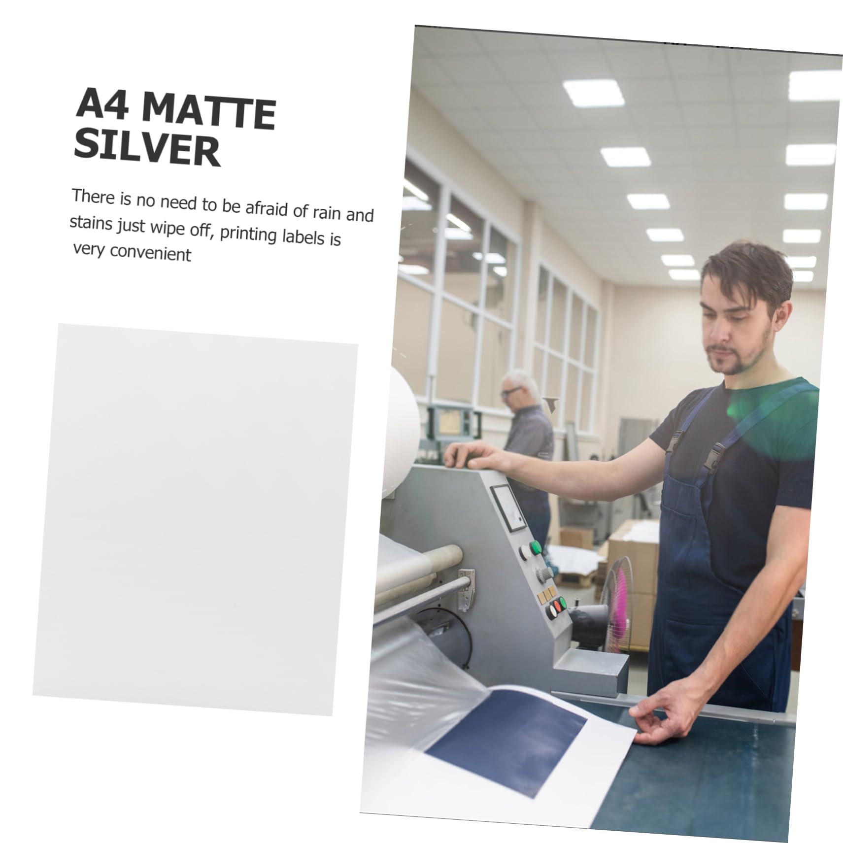 Étiquettes Autocollantes Imprimables 60 Feuilles De Papier Autocollant Argenté Compatible Avec Imprimante Résistant Aux Intempéries