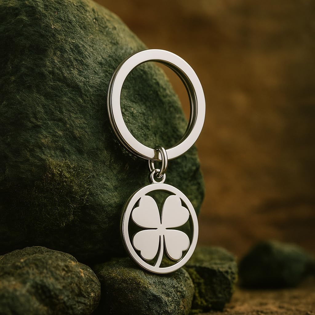 Four Leaf Clover Keychain – Lucky Bag Charms for Women, Cute Keychains Gifts for Women Men Girls Boys - Image 3