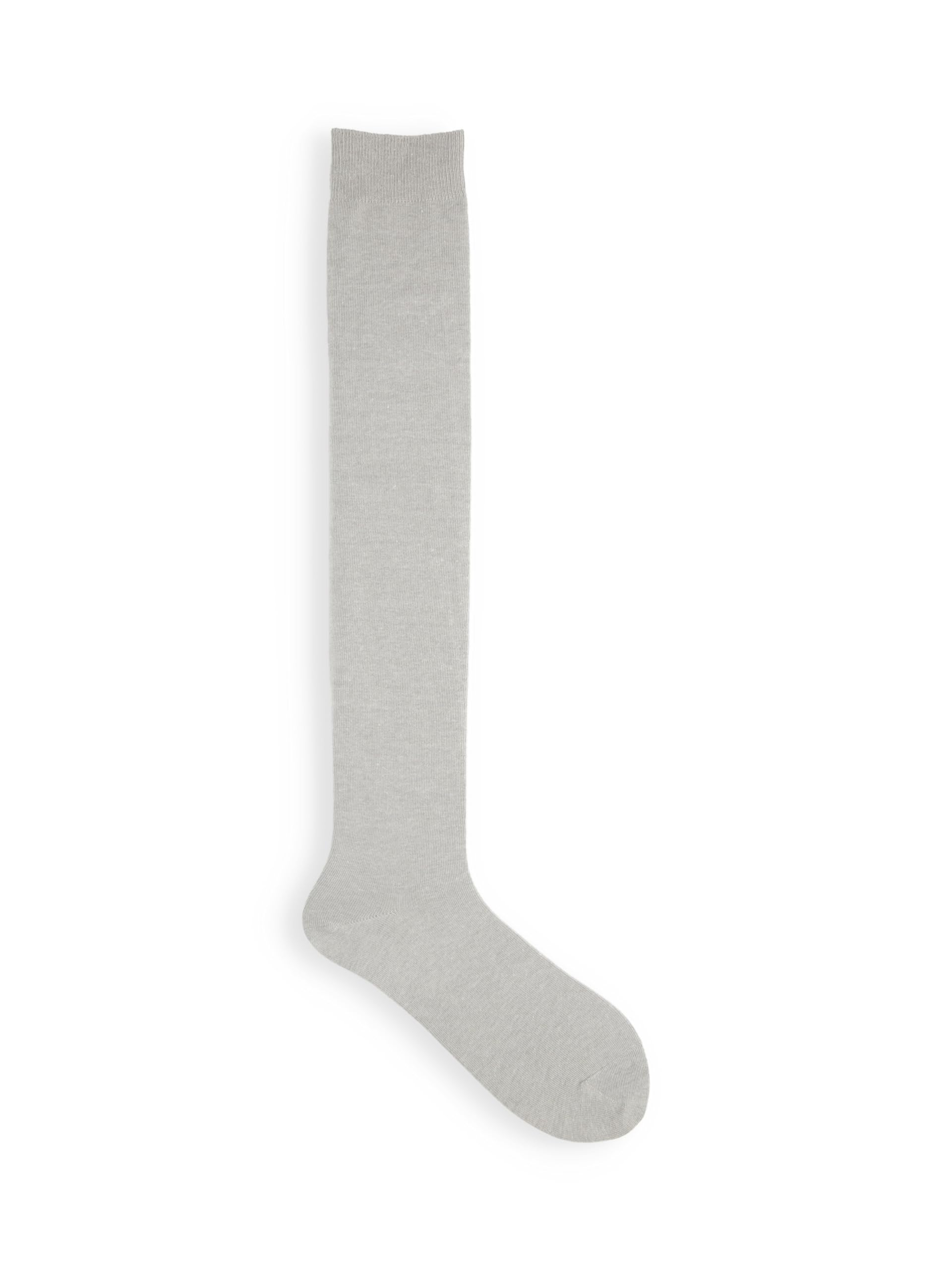 Tabio Women Solid Over the Knee High Socks Gray Mok Made in Japan