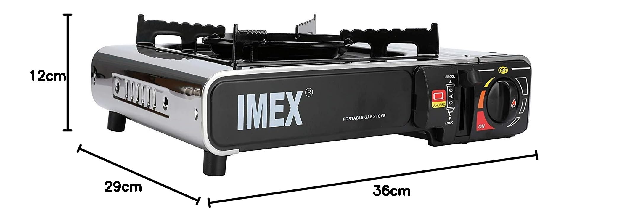 IMEX Kempingowy zestaw kuchenek gazowych w walizce z 4 wkładami gazowymi JY-500A