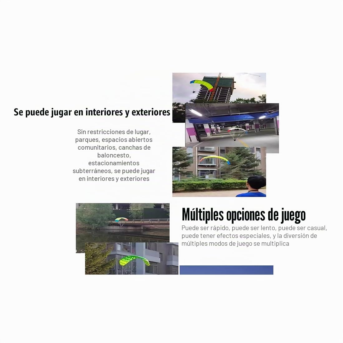 Modelo de Parapente Teledirigido 2.4G, Paracaídas de Vuelo RC Eléctrico Acrobático, Alas Plegables de Nylon, Envergadura de 128 cm, Regalo para Entusiastas de la Aviación