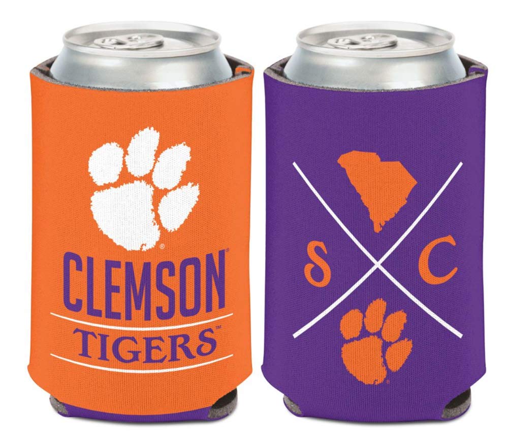 WinCraft NCAA Clemson University Tigers 1 Pack 12 oz. 2-Sided Can Cooler