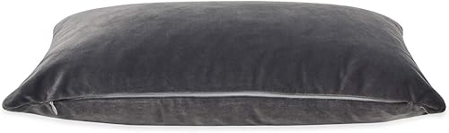 Miniatura 2 de Jennifer Taylor Home Almohada lumbar Plume, terciopelo de rendimiento gris tormenta