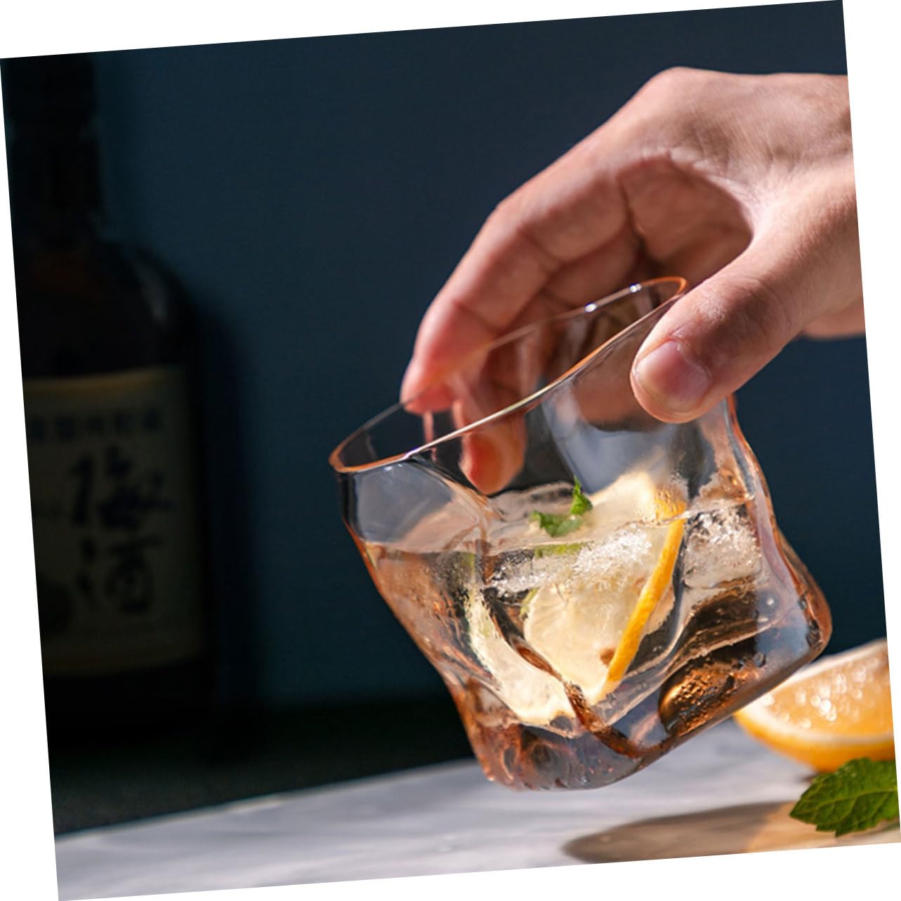 2piezas Vasos De Vidrio para Whisky De Copa De Vino y Cerveza Bebida Transparente para Bar y Hogar para Fiestas y Reuniones