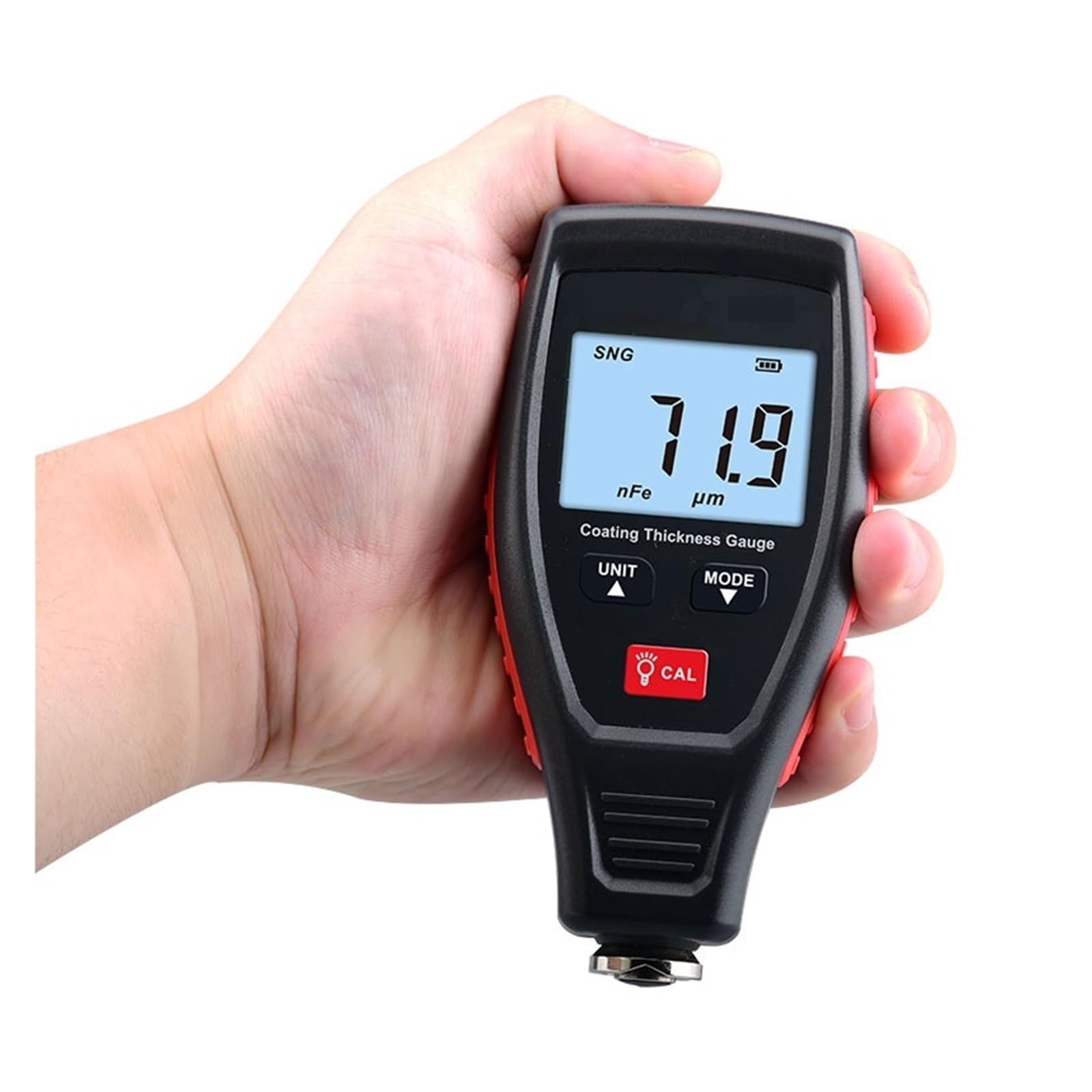 0~1800μm Inteligentny Miernik Grubości Powłoki LCD Automatyczna Identyfikacja Fe NFe Samochód Samochodowy Metalowa Folia Tester Kontroli Farby Wysoka DokłAdność