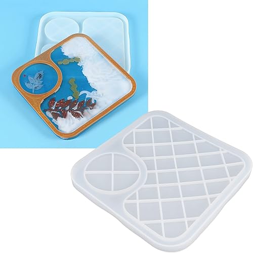 Miniatura 5 de Baking Mold, Silicone Mold Translucent Epoxy Resin Drop Glue Tray Tool for DIY Baking Decoration Making(Large Size)