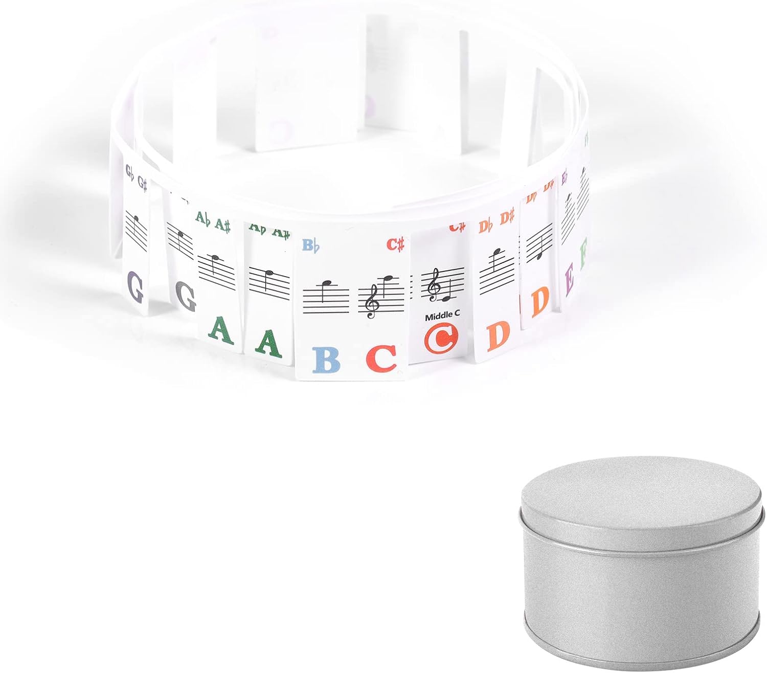 Piano Stickers for Beginners, Piano Keyboard Stickers 61 Keys Reusable