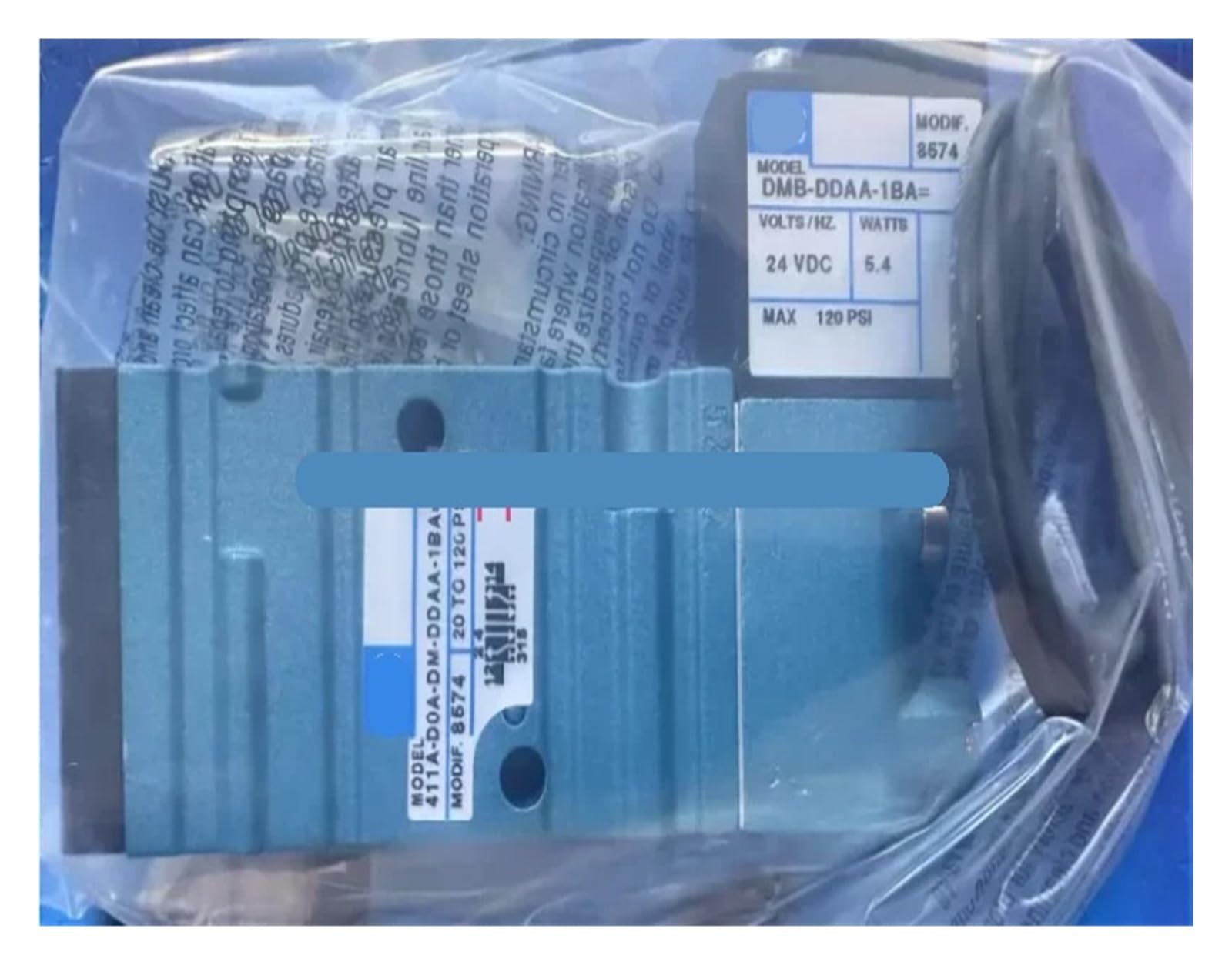 Vanne magnétique 411A-D0B-DM-DDAJ-1JB de régulation pour systèmes de fluides industriels