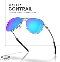 Vista 5 de Oakley Contrail OO4147 - Lentes de sol de aviador para hombre + paquete con correa de accesorio + paquete con kit de cuidado de diseñador iWear