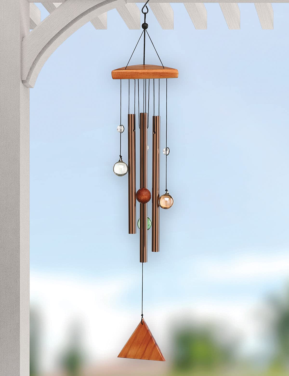 テーブルチャイム 木製 金属製 約30cm Amazon.co.jp: Sunset Vista Designs 92684 テンプルメタルと木製